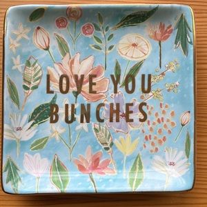 NWOT Flowered Ceramic Plate